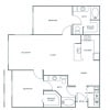 Floor plan: Two Bedroom Two Bath (1234 SF)