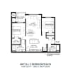 Floor plan: Two Bedroom - B-L