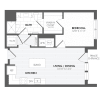 Floor plan: 1 Bed/1 Bath-A5