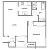 Floor plan: 1x1 Silver W/D