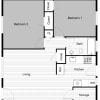 Floor plan: 2 Bed 1 Bath