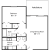 Floor plan: One Bedroom Apartment (62 yrs. +)
