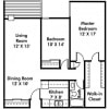 Floor plan: 2 Bed 1 Bath