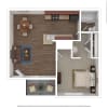 Floor plan: 1x1