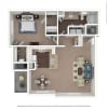 Floor plan: 1x1 Large