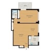 Floor plan: 1 Bedroom