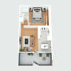 Floor plan: (discounted rates) ONE MONTH FREE- Enormous 1x1 equipped with brand new completely redesigned lar...