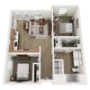 Floor plan: 2x1A