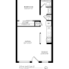 Floor plan: 1 Bedroom