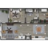 Floor plan: The Knoll: Spacious 1-Bedroom - Furnished With Patio Near Missouri State University