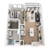 Floor plan: 1BR-7 Type A