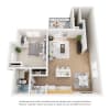 Floor plan: 1x1
