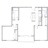 Floor plan: 2 Bedroom 2 Bath