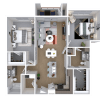 Floor plan: 2x2-1208