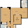 Floor plan: 1 Bedroom + Den