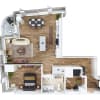 Floor plan: One Bed- R