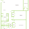 Floor plan: 2 x 2 L