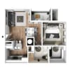Floor plan: 1 x 1