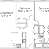 Floor plan: 2 Bedroom C