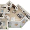 Floor plan: 1 Bedroom 1 Bath