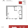 Floor plan: Studio - 294 sqft