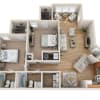 Floor plan: 2 Bedroom 2 Bath 990