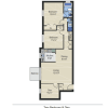 Floor plan: Two Bedroom w/ Den