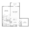 Floor plan: 1 Bedroom 11H