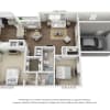 Floor plan: The Faulkner 2x2