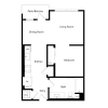 Floor plan: A3 – Jr. 1 Bedroom