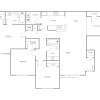Floor plan: Three Bedroom Two Bath (1285 SF)