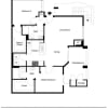 Floor plan: Two Bedroom B1