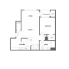 Floor plan: 1 Bed/1 Bath-A1