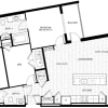 Floor plan: 1 Bed/2 Bath-F_B01
