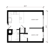 Floor plan: 1 Bedroom - A2
