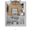 Floor plan: Studio 1 Bathroom