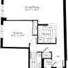 Floor plan: 1 Bedroom M