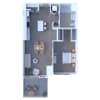 Floor plan: One Bedroom A10
