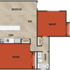 Floor plan: Two Bedroom C