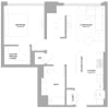 Floor plan: 1 Bed/1 Bath-1.3P
