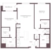 Floor plan: B1 | 2 Bed | 2 Bath