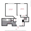 Floor plan: 1 Bed 1 Bath A1