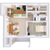 Floor plan: 1 Bedroom 1 Bath
