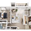Floor plan: 1 Bedroom