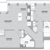 Floor plan: 33/34 stack - 2 Bed 2 Bath-B1