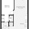 Floor plan: 1 Bed/1 Bath-1F