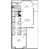 Floor plan: 1 Bed 1 Bath