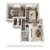 Floor plan: 1 Bedroom, 1 Bathroom