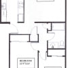 Floor plan: 2 Bedroom, 1 Bath