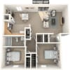 Floor plan: 2 Bedroom Apartment 